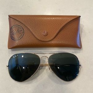 Ray Ban - Aviators Black/Gold, Polarized